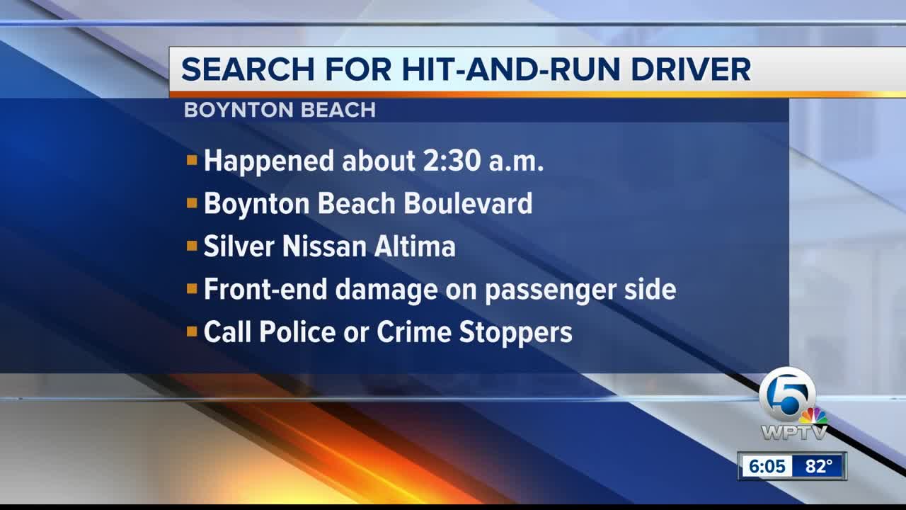 Boynton Beach police searching for hit-and-run driver