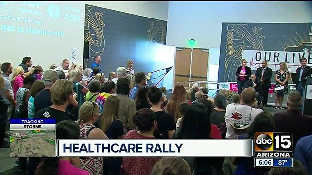 Leaders gather for health care rally in Phoenix