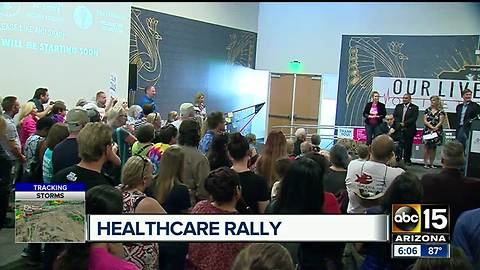 Leaders gather for health care rally in Phoenix