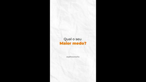Qual o seu maior medo? #shorts