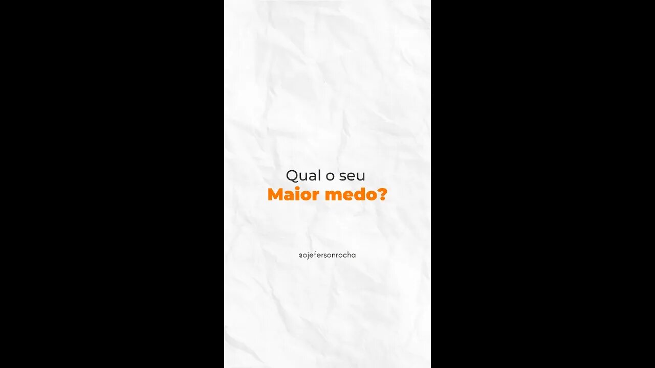 Qual o seu maior medo? #shorts