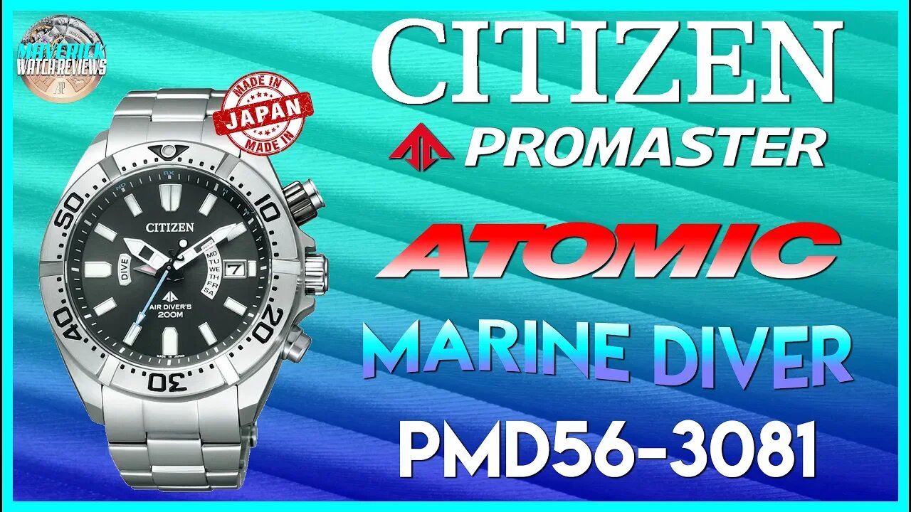 Dive Master! | Citizen Promaster 200m Solar Atomic Quartz Marine Diver PMD56-3081 Unbox & Review