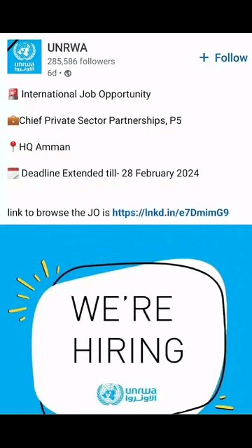 UNRWA is Hiring. Here are some candidates replies to the ad. Enjoy...