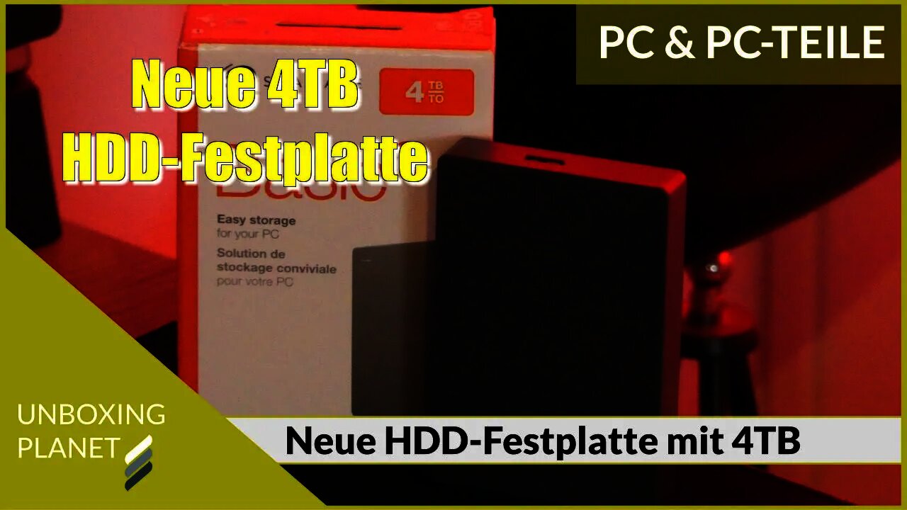 Neue HDD-Festplatte mit 4TB für Aussen - Unboxing Planet