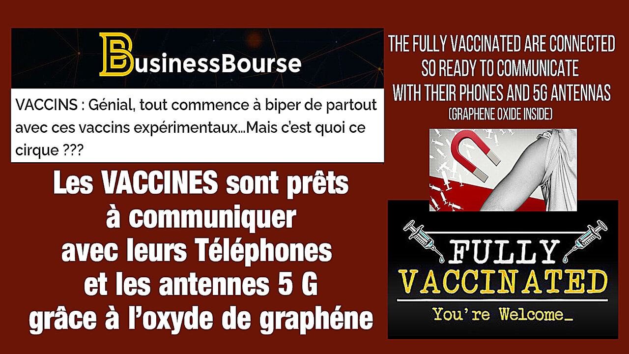 The "fully vaccinated" are connected to be handled soon ...La preuve ! (Hd 1080) Lire le descriptif