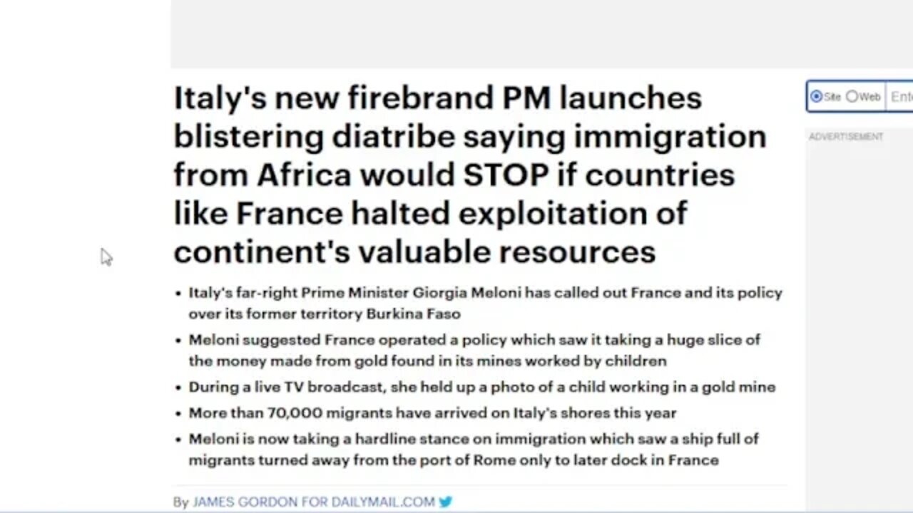 PM Meloni calls out France's mining gold with child labor