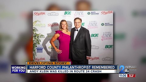 Philanthropic icon Andy Klein killed in Harford County crash