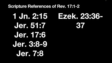 Revelation 17 Intro (Bible Study) 8/30/23 PM