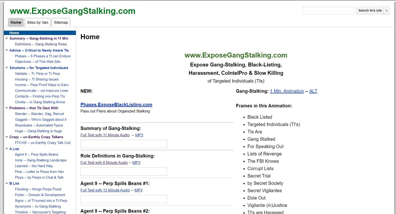 Expose Gang Stalking - The Website