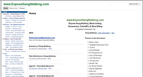 Expose Gang Stalking - The Website