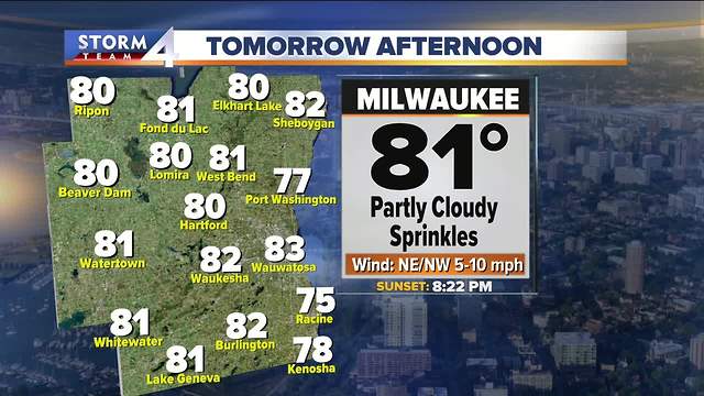 Muggy and cloudy Tuesday