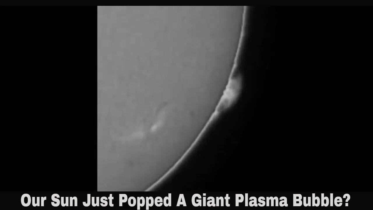 Our Sun Just Popped A Giant Plasma Bubble?