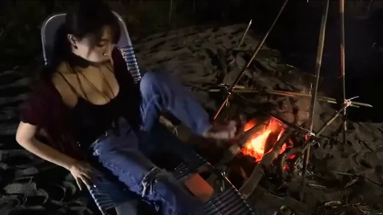 4K Outdoor Camping Kimiya Mori teaches you how to make a campfire outdoors &&& 2