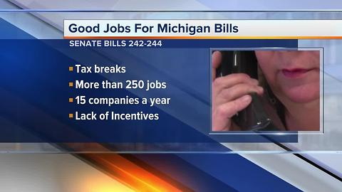 Governor Snyder gives support for bills he believes are critical at bringing jobs to MI
