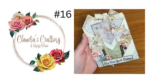 How to make a 6 tag pocket with 2 book pages (part 1)