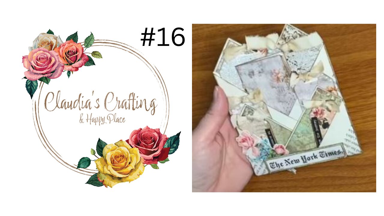 How to make a 6 tag pocket with 2 book pages (part 1)