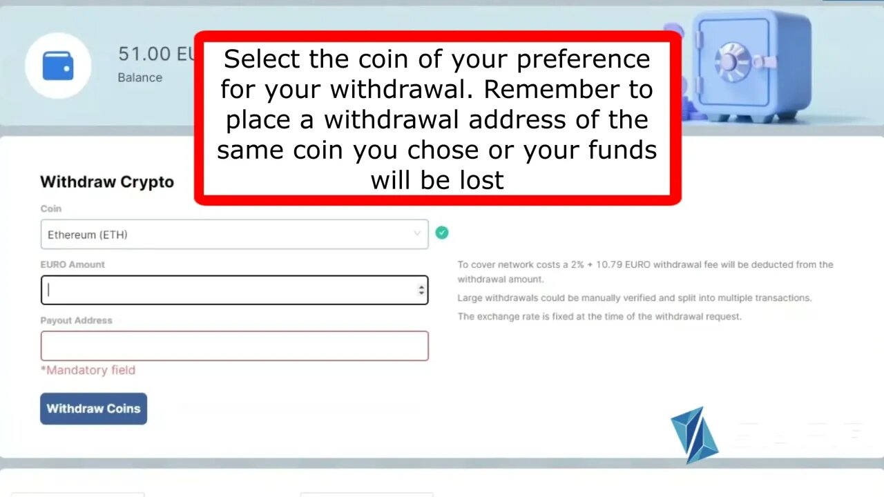 How to withdraw crypto from Safir Backoffice and what should I pay attention to