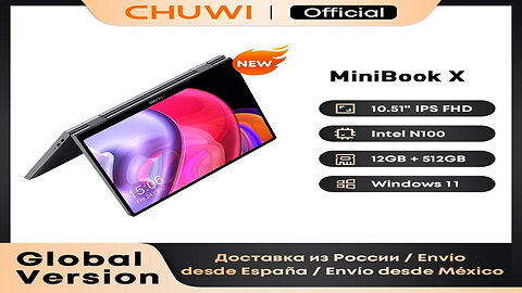 Transform Your Workflow : CHUWI MiniBook X 10.51'' Laptop Tablet Hybrid