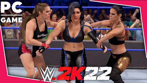 WWE 2K22 | RONDA ROUSEY & SHAYNA BASZLER V GINA CARANO! | Requested 2 Out Of 3 Falls Match [PC]