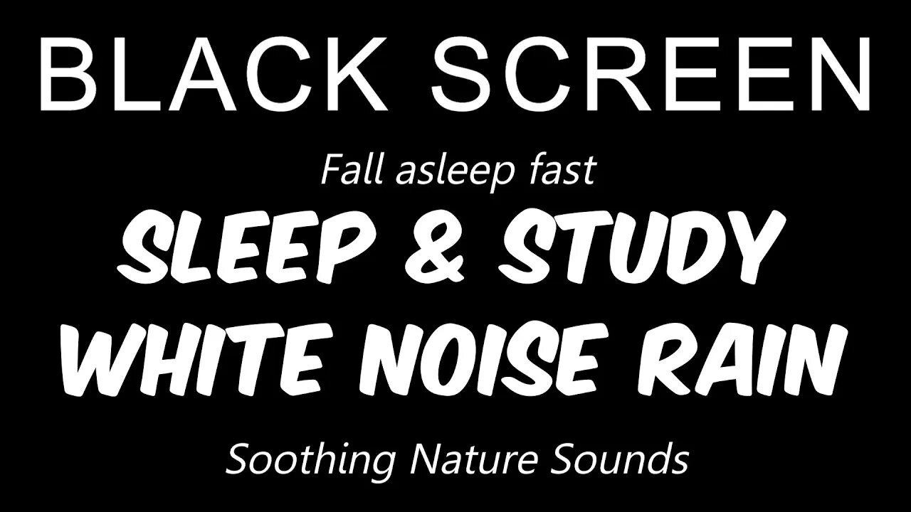 Sleep & Study with Soothing WHITE NOISE Rain