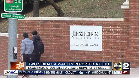 Lawmakers to consider new police department for JHU