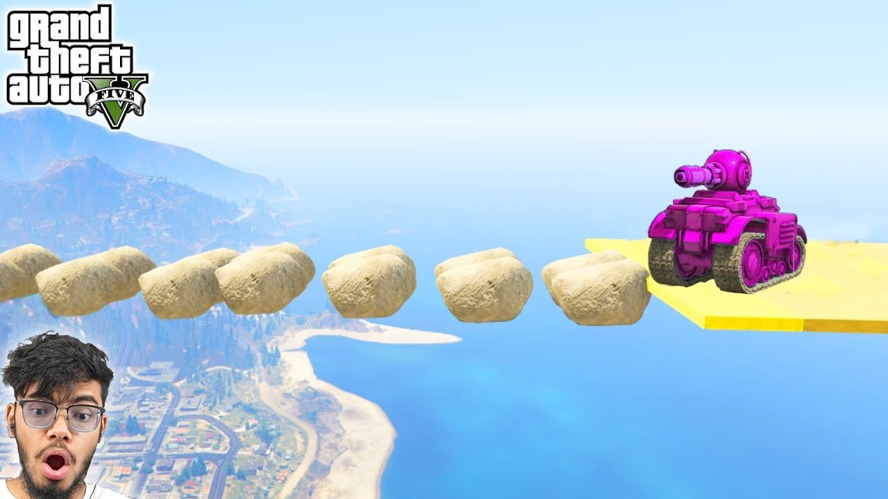 98.121% Impossible Small Tank Parkour Race in GTA 5!