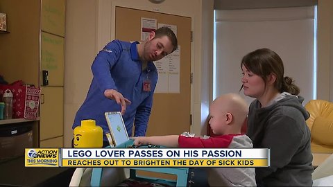 'Lego Guy' takes his childhood hobby into Mott Children's Hospital in Ann Arbor