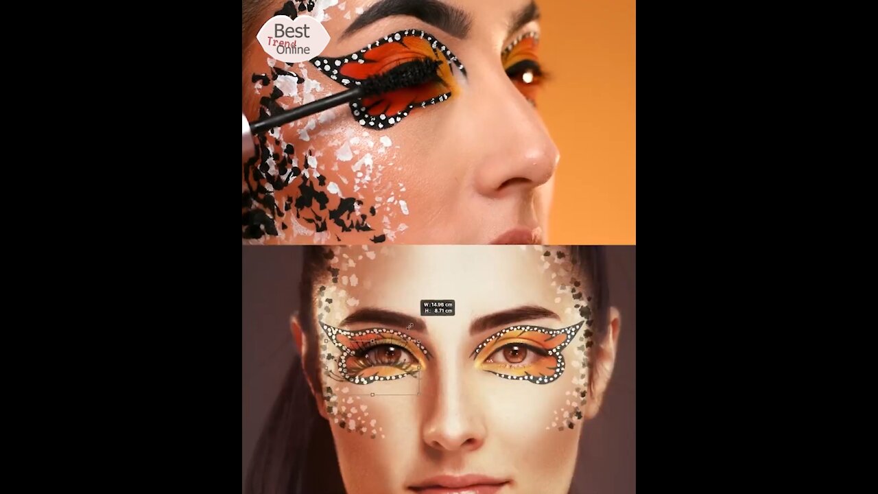 Who did it better: The makeup artist or photoshop?
