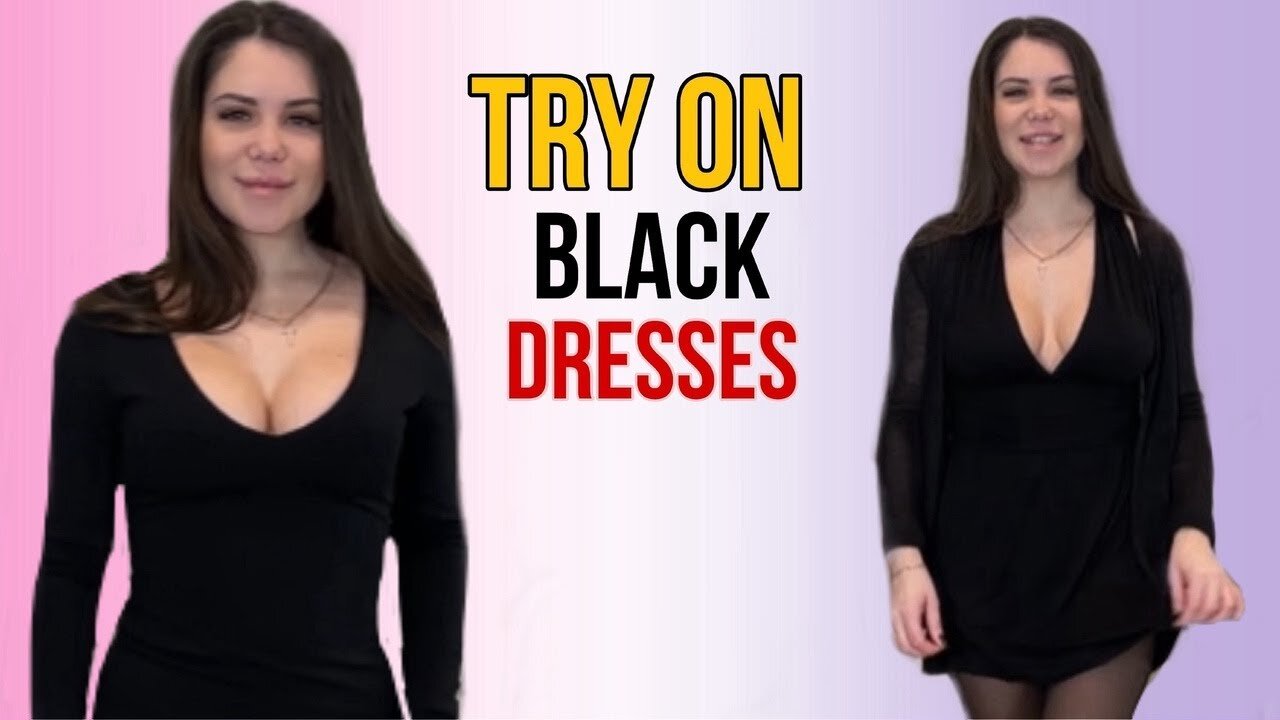 Elegance in black: Trying on the best dresses