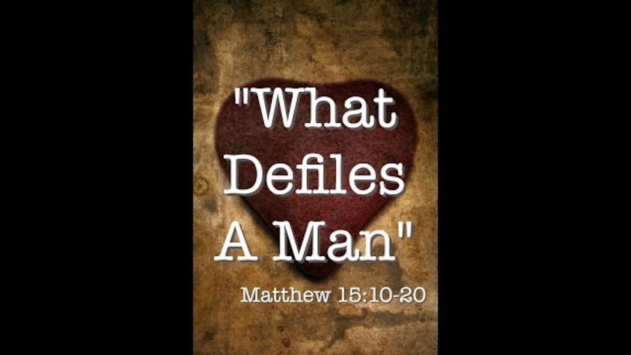 Ask Jesus to point out the defiling elements in you that He wants you to fix