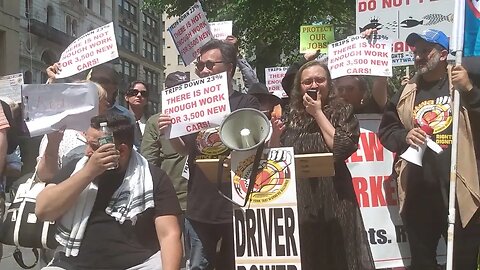 @NYTWA NYTWA MEMBER PROTEST 5/11/23. Stop @nyctaxi. Protect Our jobs
