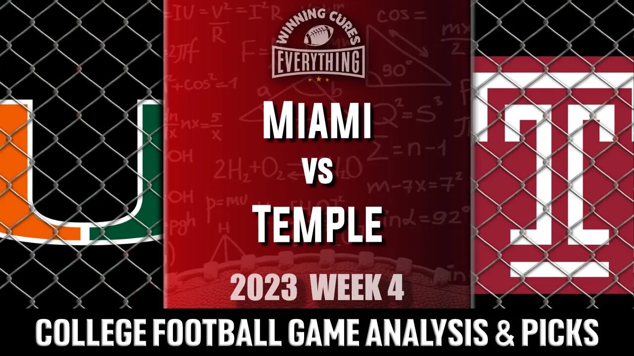 Miami vs Temple Picks & Prediction Against the Spread 2023 College Football Analysis