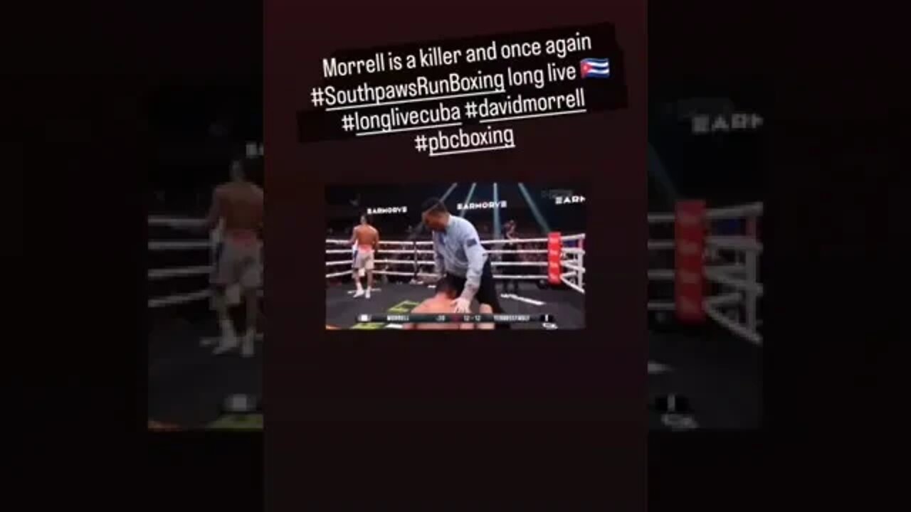 Watch David Morrell KO Aidos Yerbosolnully👑🇨🇺🔥🩸🥊#boxing #boxingnews #cuba #knockout #sports #deadly