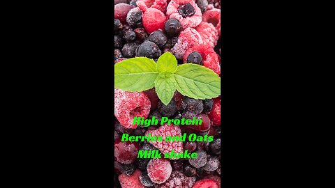 High Protein Berries and Oats Milk shake