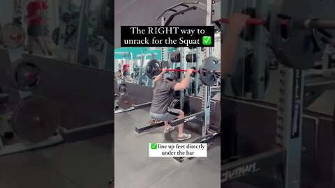 How To Unrack Your Squat‼️#shorts