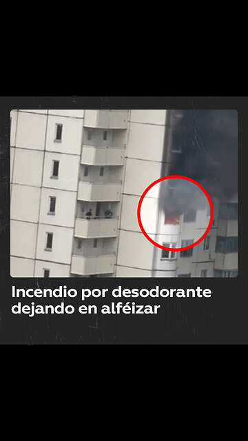 Desodorante olvidado causa incendio en un edificio