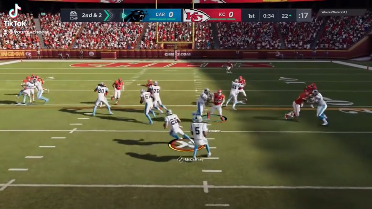 Christian Mccaffrey For The Nice Touchdown! Madden 21