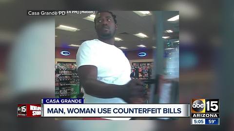 Suspects try to use counterfeit bills at Casa Grande store