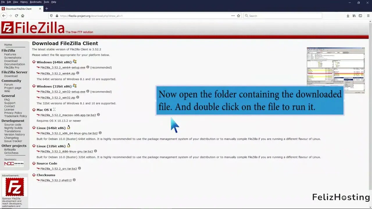 How to Install the FTP Client Filezilla on Windows FelizHosting