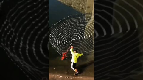 Throwing a fishing net / Time Relax Satisfying