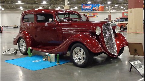 1935 Hudson Terraplane Custom Restomod in Burgundy & Engine Sound on My Car Story with Lou Costabile