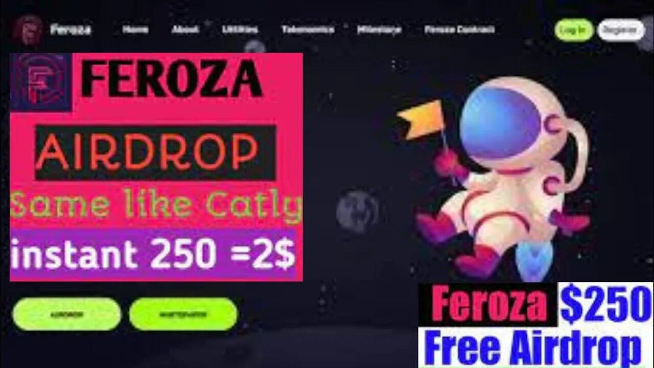 AIRDROP FEROZA DE 250 TOKEN SEMELHANTE A CATLY STAKE AUTOMATICO