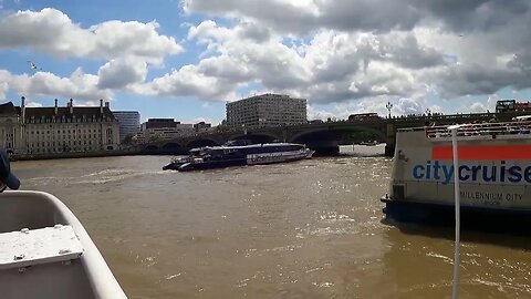 Uber boat Thames cruise London GoPro 12th July 2023