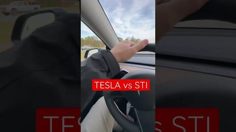 TESLA vs STI *0-100 mph* #short