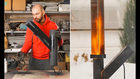 Handmade outdoor heater for your backyard 🏡
