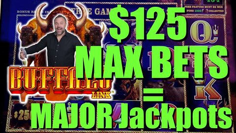 3 - $125 MAX Bet Bonus Rounds!!! Buffalo Link!