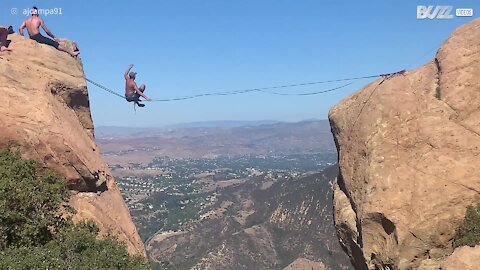 Slackline, uma atividade bela e assustadora