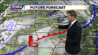 Cooler, but still mild Monday