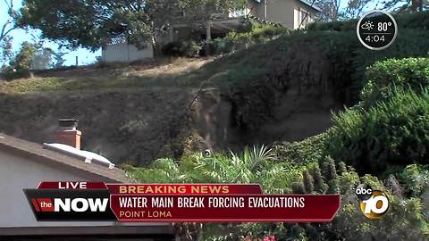 Water main break forcing evacuations