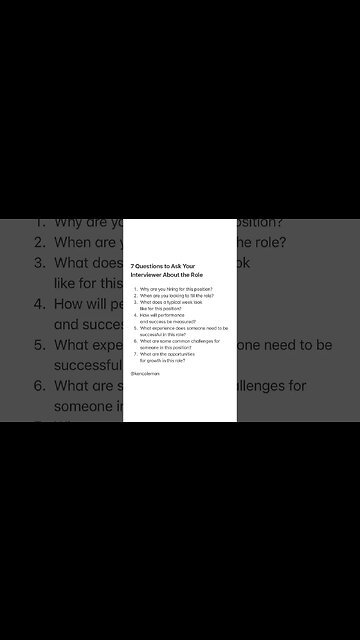 7 Questions to Ask An Interviewer